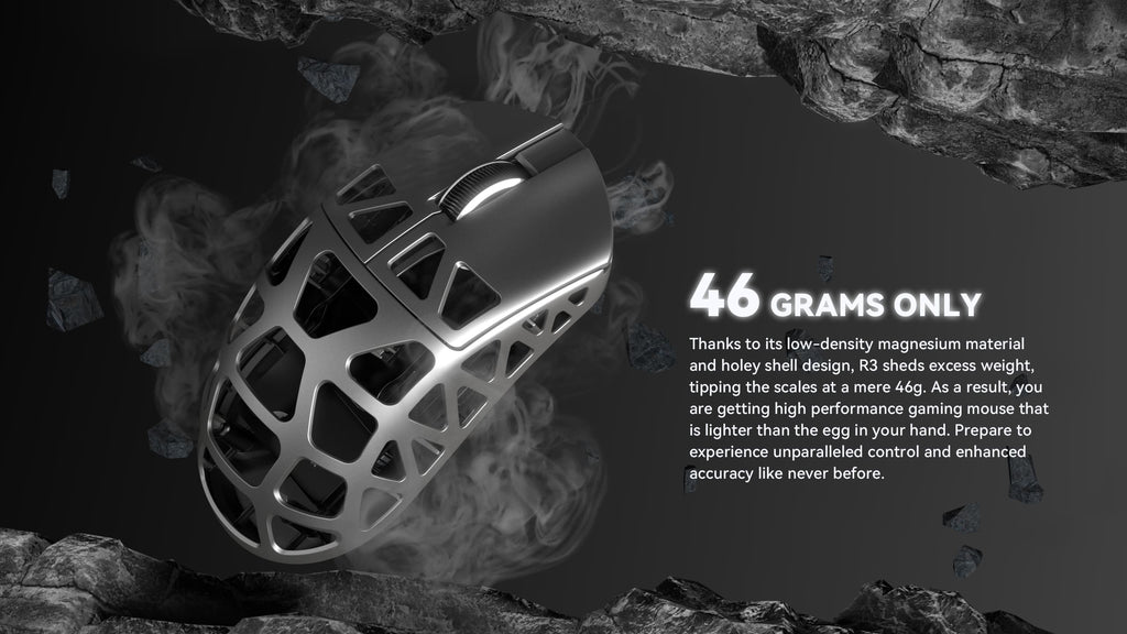 ATTACK SHARK R3 Magnesium Alloy Gaming Mouse 8K SUPERLIGHT 8000Hz 6 Adjustable DPI up to 26000 PAW3395 BT/2.4G Wireless/Wired