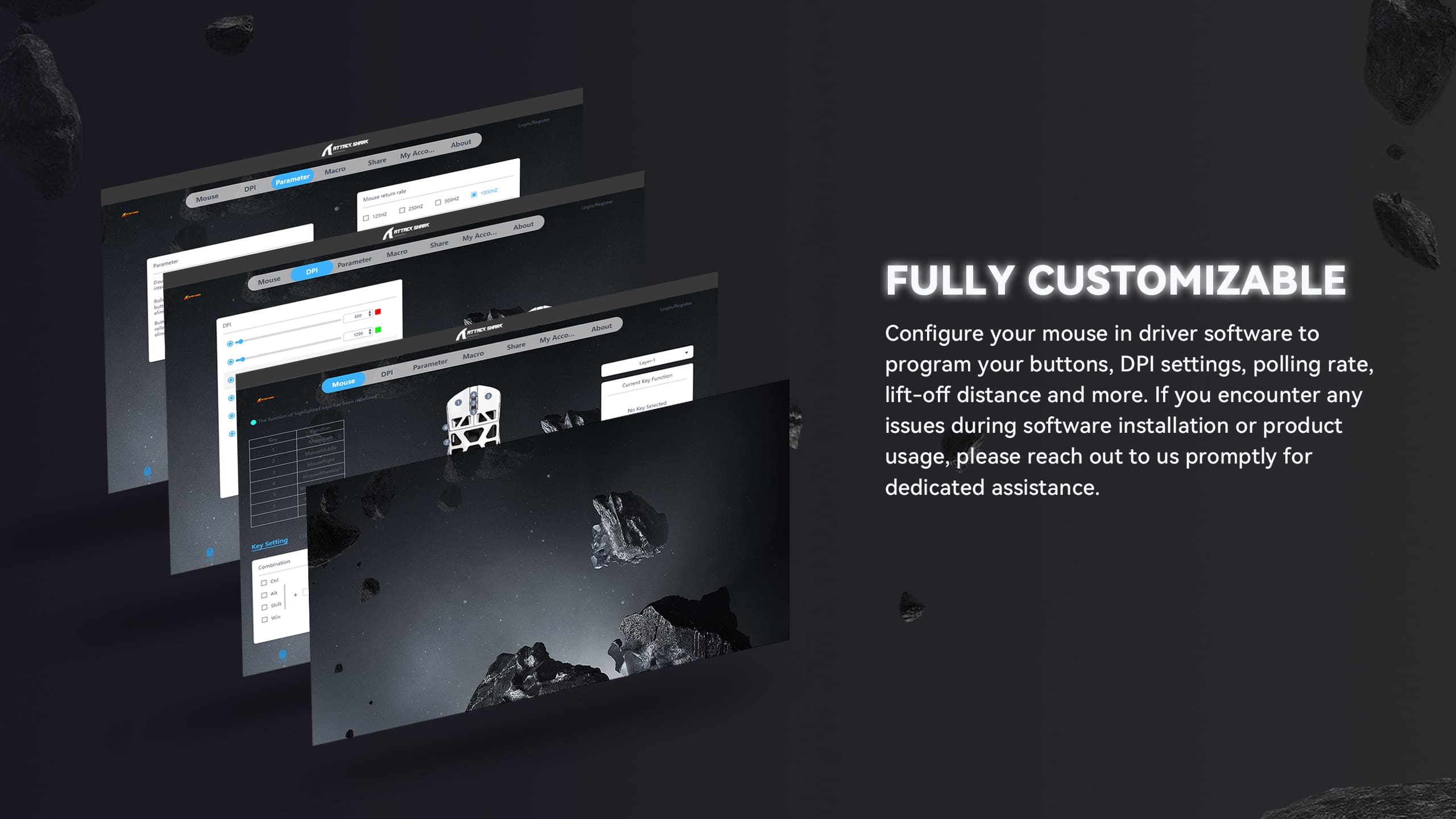 ATTACK SHARK R3 Magnesium Alloy Gaming Mouse 8K SUPERLIGHT 8000Hz 6 Adjustable DPI up to 26000 PAW3395 BT/2.4G Wireless/Wired