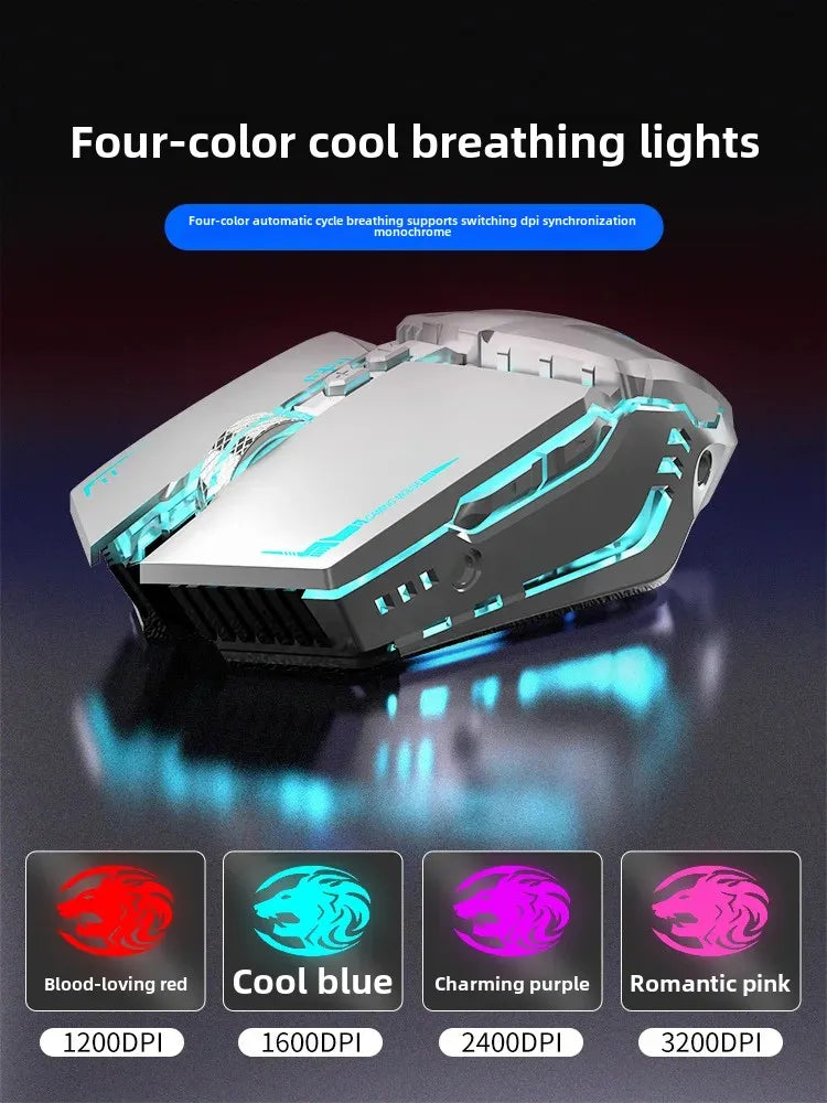 YX110 Ergonomic Wired Esports Gaming 4800DPI Mechanical Macro Definition 6 Button USB Mouse with RGB Lights For PC laptop Gamer