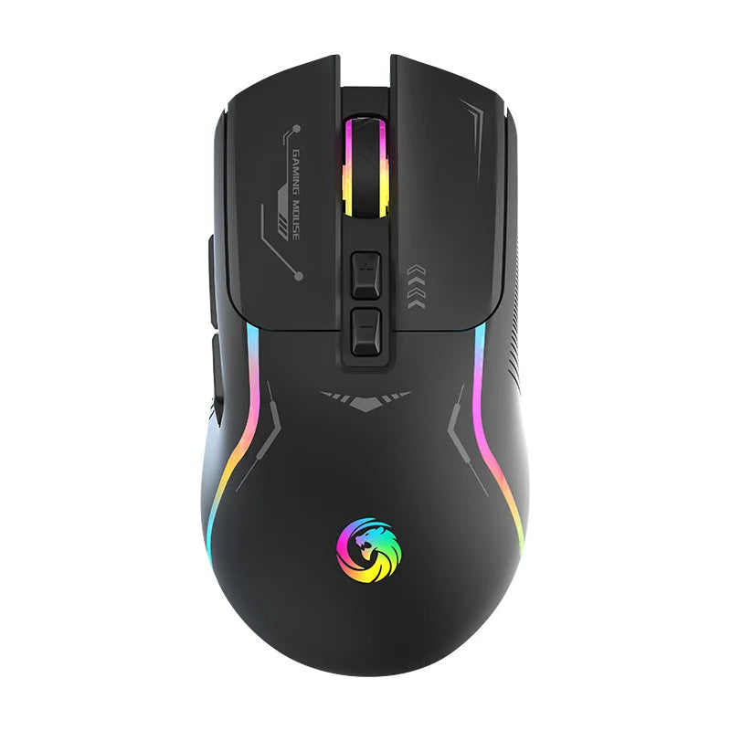 Mechanoid-style Wired Gaming Mouse - Macro Programming RGB Glowing FPS Gaming Computer Universal Audio-Enabled E-sports Mouse