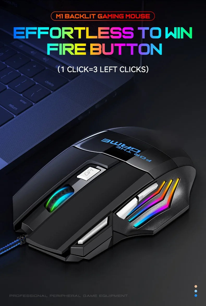 G6 USB Wired Gaming Mouse 7 Button 5500DPI Adjustable Optical Ergonomic E-sports Mice for Laptop PC Xiaomi HUAWEI Samsung Pad