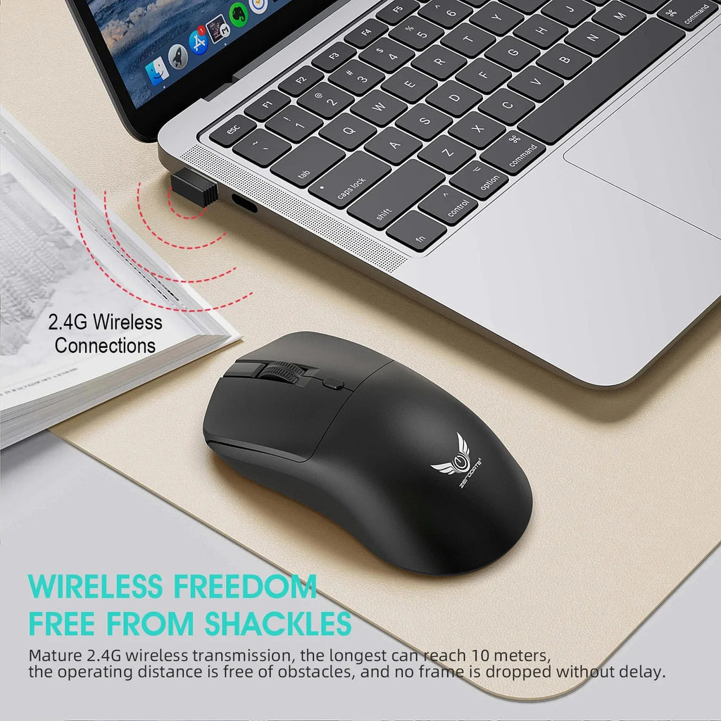 2.4G Wireless Mouse Gaming Mouse Ergonomic Mice 800-1200-1600 DPI Mouse Rechargeable Office Mice for PC Laptop Macbook Pro