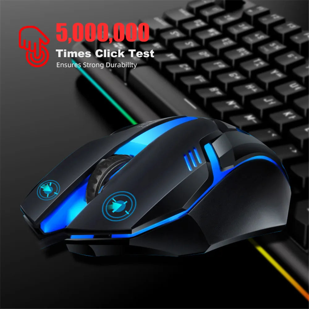 E-Sports USB Wired Mouse Colorful LED Gaming Mouse 5000 DPI Wired Mice Optical Wired Gamer Mouse For Desktop Laptop PC Computer