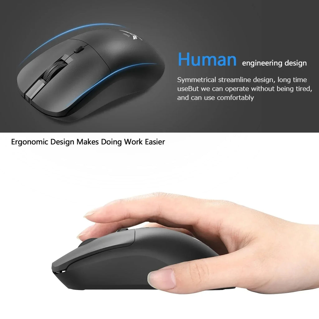 2.4G Wireless Mouse Gaming Mouse Ergonomic Mice 800-1200-1600 DPI Mouse Rechargeable Office Mice for PC Laptop Macbook Pro
