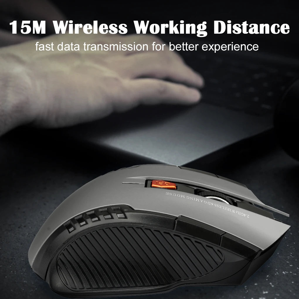 2.4G Wireless Mouse 1600DPI Optical Mouse Gamer for Computer 6 Buttons Wireless Mice with USB Receiver for PC Laptop Accessories