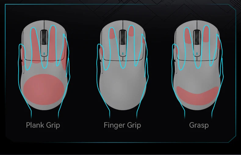 X3  PixArt PAW3395 Bluetooth Mouse 2.4G Tri-Mode Connection, 26000dpi, 650IPS, 49g Lightweight Macro Gaming Mouse