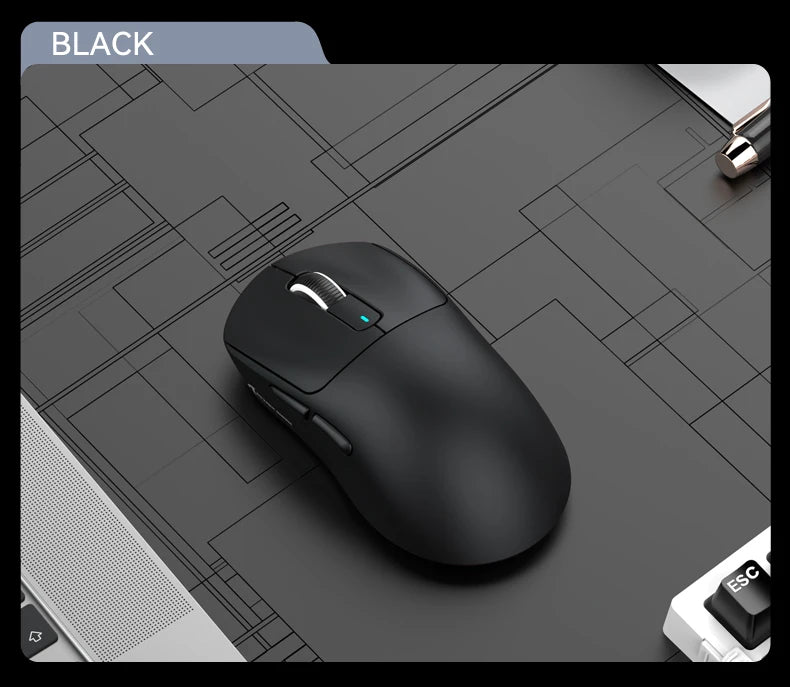 X3  PixArt PAW3395 Bluetooth Mouse 2.4G Tri-Mode Connection, 26000dpi, 650IPS, 49g Lightweight Macro Gaming Mouse