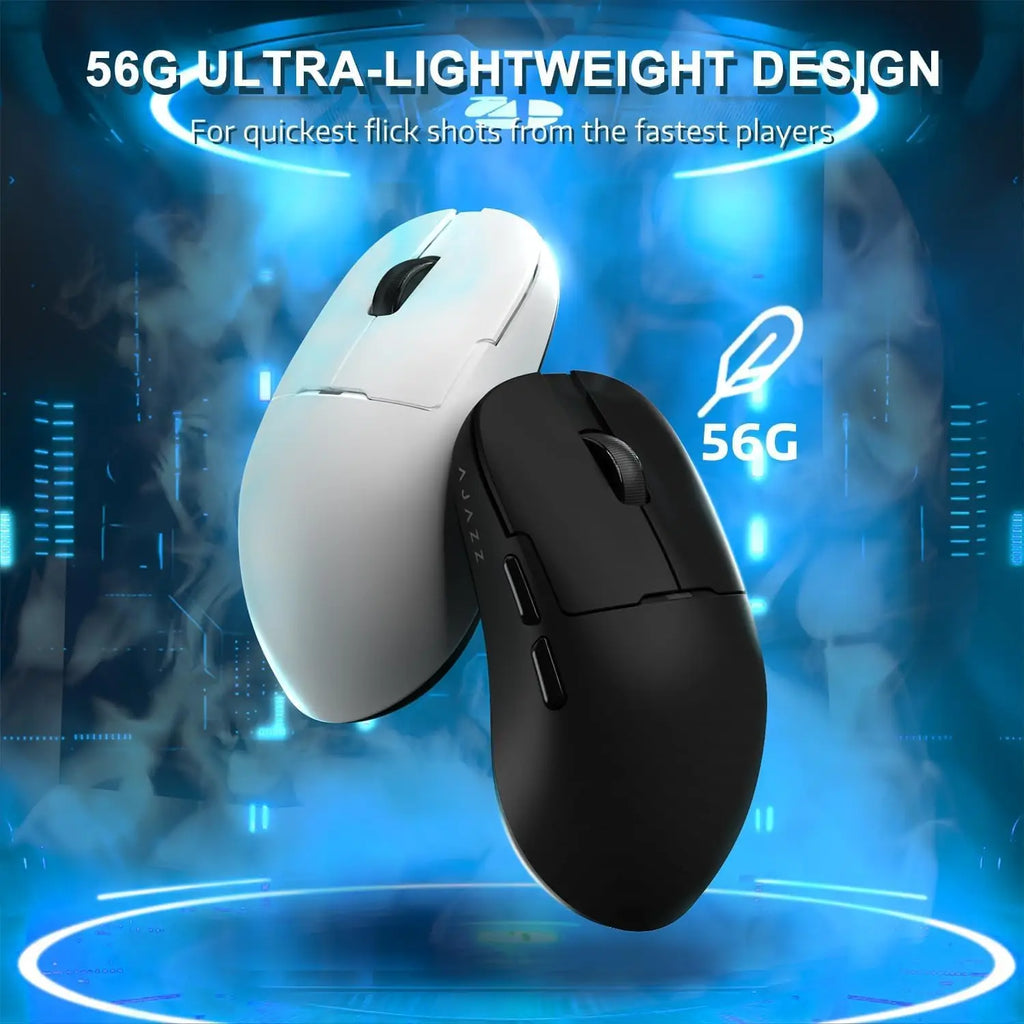 AJAZZ AJ159 APEX PAW3950 Wireless Mouse, Gaming Mouse, 2.4G/BT/USB-C Sensor, Light 56g, with 8K Magnet Charging Dock, Gaming Acc