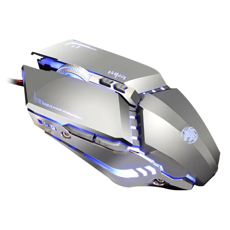 YX110 Ergonomic Wired Esports Gaming 4800DPI Mechanical Macro Definition 6 Button USB Mouse with RGB Lights For PC laptop Gamer