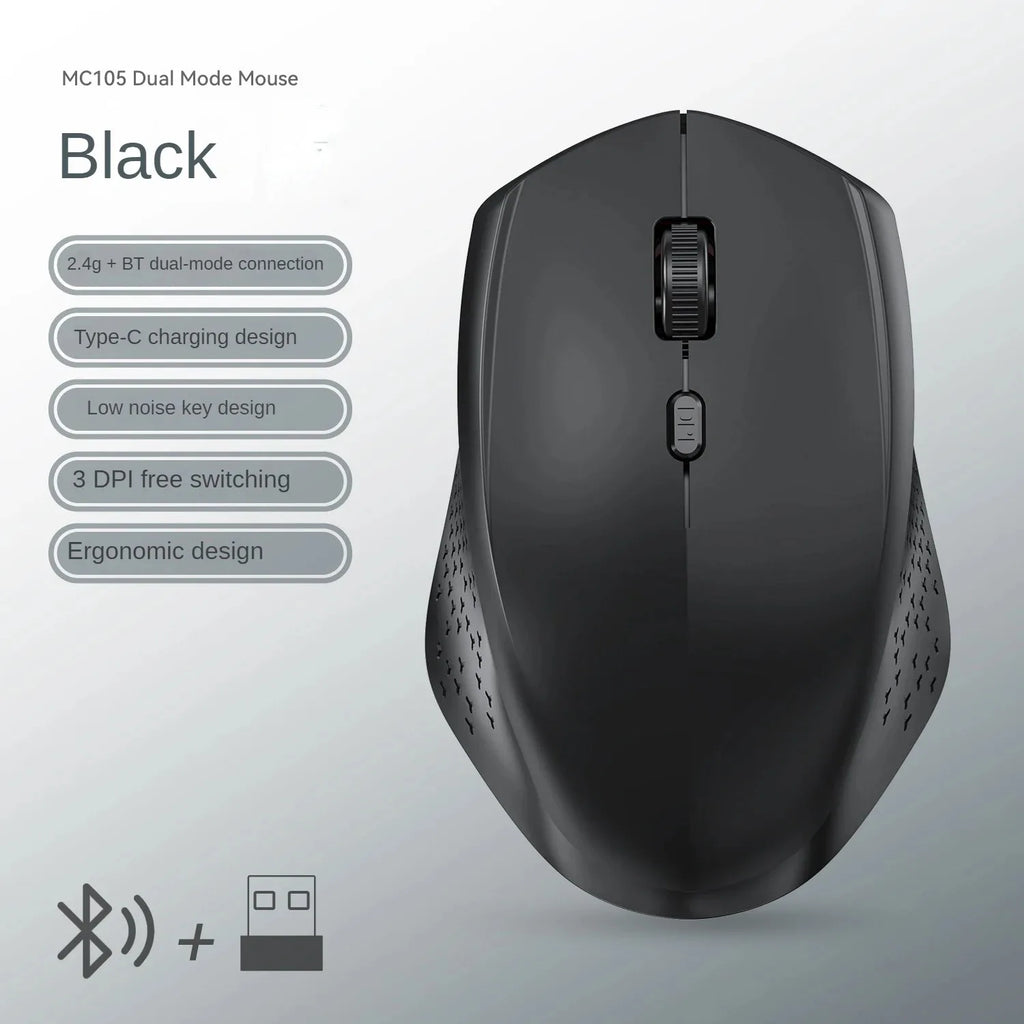 RGB Dual-Mode Bluetooth 5.2 Mouse 2.4G Wireless Mouse Gaming Mouse Rechargeable Silent Mouse 3600 DPI Mouse Mice for Laptop